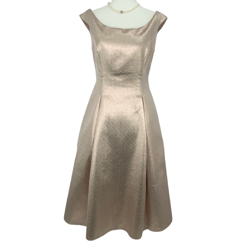 Lela Rose Bridesmaid Pink Gold Dress B2